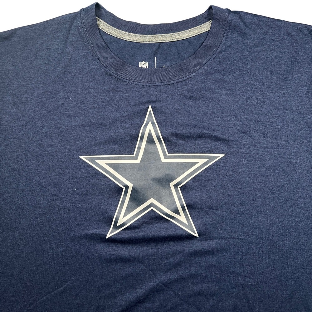 Nike Dallas Cowboys T-Shirt Mens XL Navy Blue Dri-FIT Star Logo NFL Tee